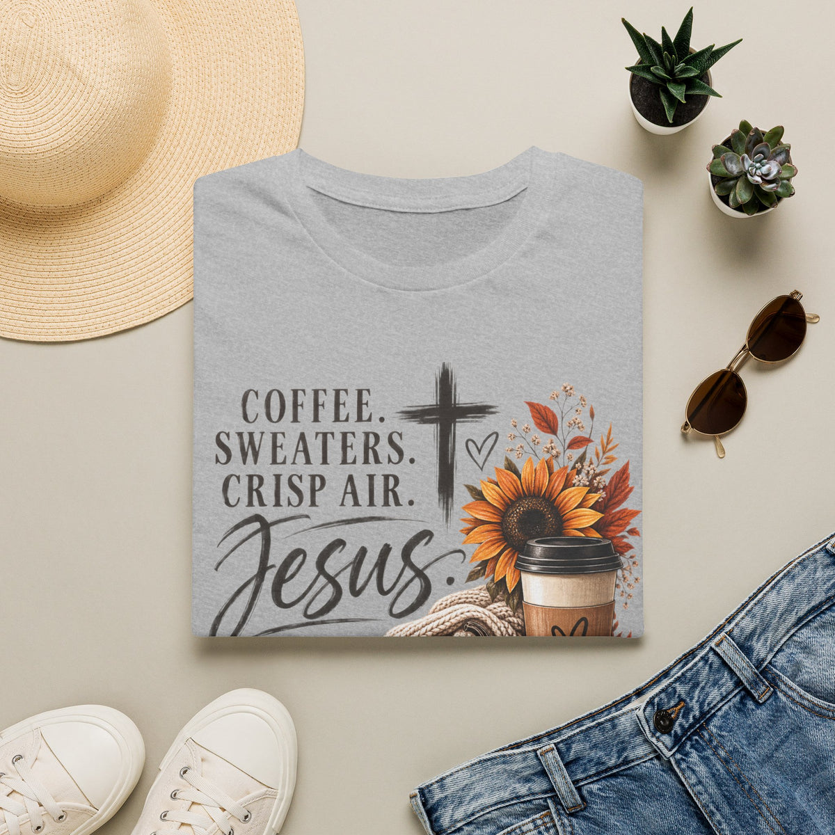 Coffee. Sweaters. Crisp Air. Jesus. T-Shirt