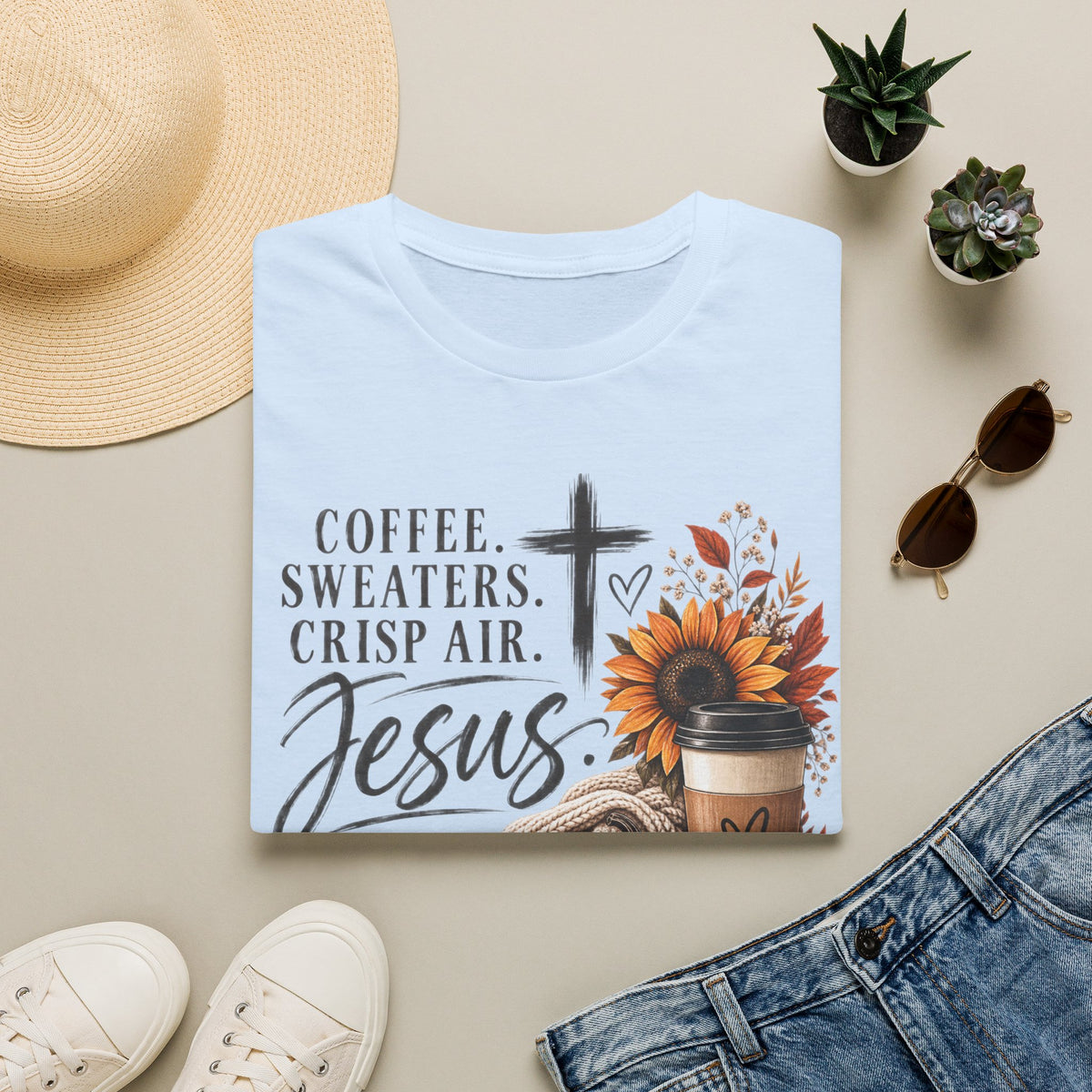Coffee. Sweaters. Crisp Air. Jesus. T-Shirt